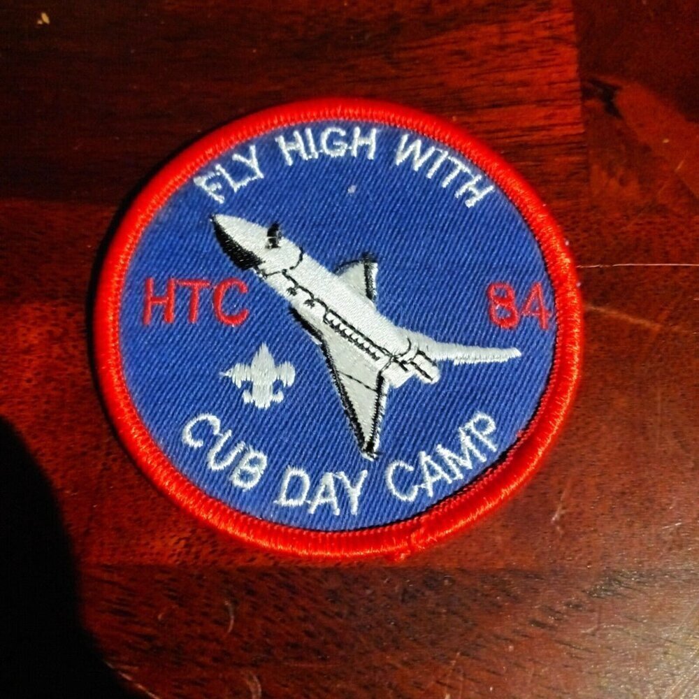 Cub Scout Day Camp Year Patch HTC 1984 Vintage Space Shuttle